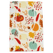 Pattern für Herbstpumpen und Blätter Mittlere Geschenktüte (Vorderseite)