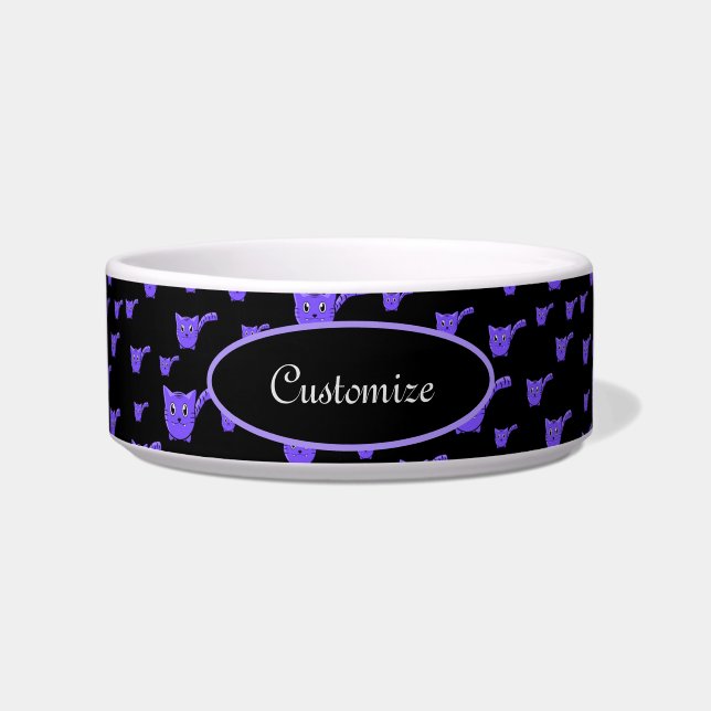 Pattern für schwarze und Lila Kitts Napf (Vorderseite)