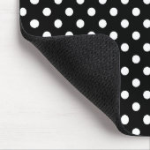 Pattern für schwarze und weiße Polka-Punkte-Mouse- Mousepad (Ecke)