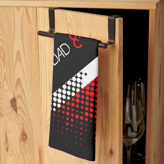 Pattern für Trinidad und Tobago Dot mit Text Geschirrtuch (Drittel gefaltet)