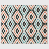 Pattern Geometric Fashion Stilvolle Trendy Geschenkpapier (Flach)