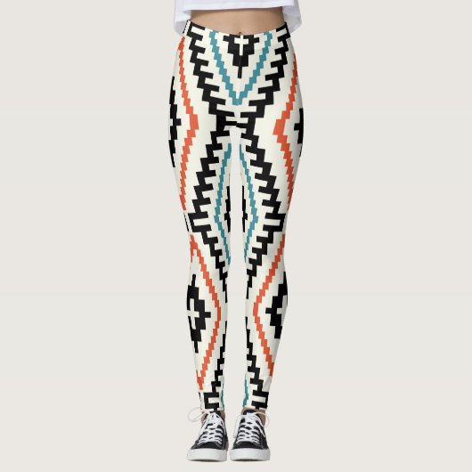 Pattern Geometric Fashion Stilvolle Trendy Leggings (Vorderseite)