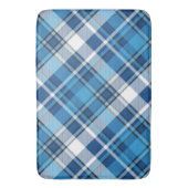 Pattern Geometric Vintag Trendy Blue Badematte (Vorderseite Vertikal)