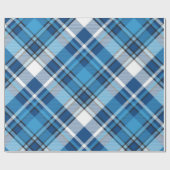 Pattern Geometric Vintag Trendy Blue Geschenkpapier (Flach)