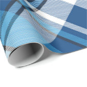 Pattern Geometric Vintag Trendy Blue Geschenkpapier (Rolleneckpunkt)
