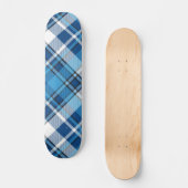 Pattern Geometric Vintag Trendy Blue Skateboard (Vorderseite)