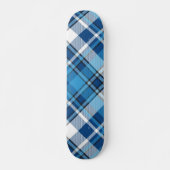 Pattern Geometric Vintag Trendy Blue Skateboard (Vorne)