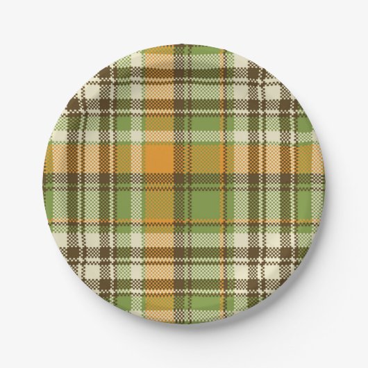Pattern Geometric Vintag Trendy Fashion Pappteller (Vorderseite)