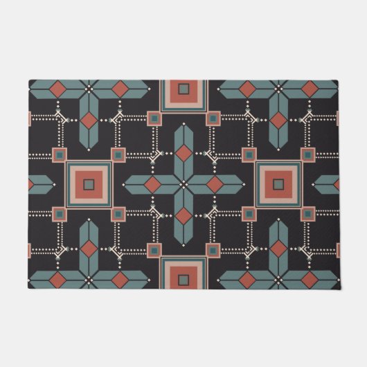 Pattern Geometric Vintag Trendy Fußmatte (Vorderseite)