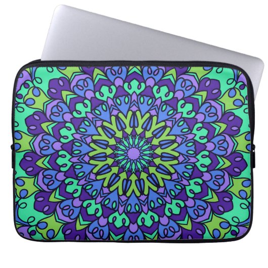 Pattern Geometric Vintag Trendy Niedlich Laptopschutzhülle (Vorderseite)