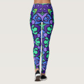 Pattern Geometric Vintag Trendy Niedlich Leggings (Rückseite)