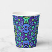 Pattern Geometric Vintag Trendy Niedlich Pappbecher (Rechts)