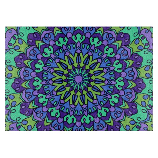 Pattern Geometric Vintag Trendy Niedlich Schneidebrett (Vorderseite)