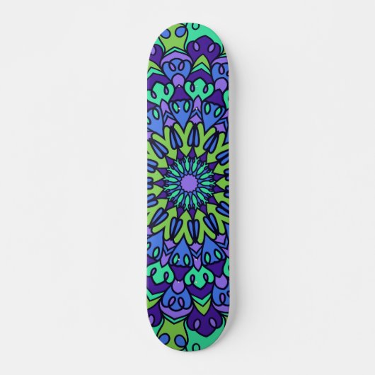 Pattern Geometric Vintag Trendy Niedlich Skateboard (Vorne)