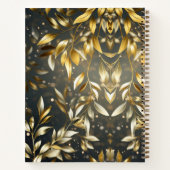 Pattern Gold Blätter Notebook Notizblock (Rückseite)