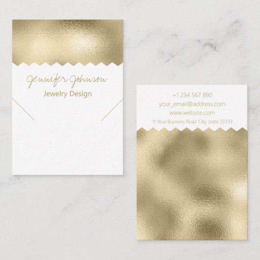 Pattern-Gold-Foil-Display-Karte Visitenkarte (Vorne/Hinten)