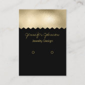 Pattern Gold Foil Ohrring Display Card Visitenkarte (Vorderseite)