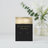 Pattern Gold Foil Ohrring Display Card Visitenkarte (Stehend Vorderseite)