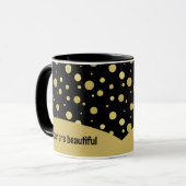 Pattern Gold Polka Kaffee Tasse (Vorderseite Links)