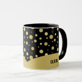 Pattern Gold Polka Kaffee Tasse (VorderseiteRechts)