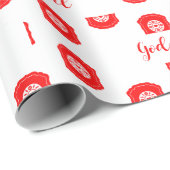 Pattern Gott Jul Frohe Weihnachtsgeschenk Geschenkpapier (Rolleneckpunkt)