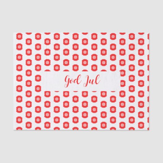 Pattern Gott Jul Frohe Weihnachtsgeschenk Seidenpapier (Vorderseite)