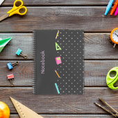Pattern grau Polka Notebook Notizblock