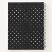 Pattern grau Polka Notebook Notizblock (Rückseite)