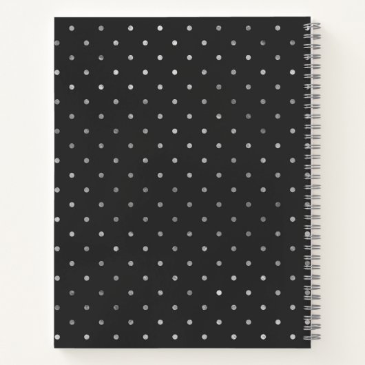 Pattern grau Polka Notebook Notizblock (Rückseite)