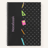 Pattern grau Polka Notebook Notizblock (Vorderseite)