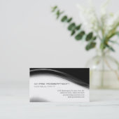 Pattern Grau White Attractive Business Card Visitenkarte (Stehend Vorderseite)