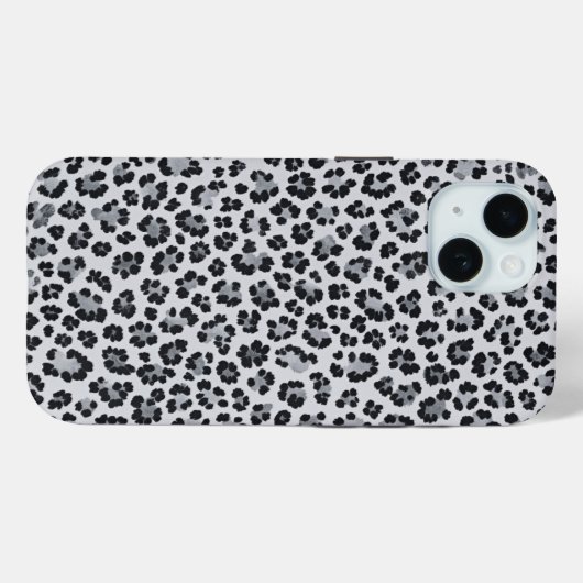 Pattern Gray Leopard Print Case-Mate iPhone Hülle (Rückseite (Horizontal))