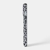 Pattern Gray Leopard Print iPhone 15 Hülle (Linke Seite)