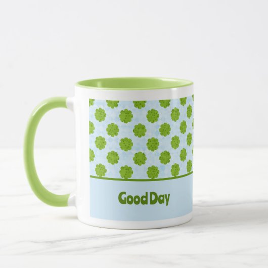 Pattern grünes Leaf Clover Coffee Tasse (Links)