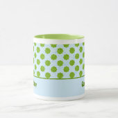Pattern grünes Leaf Clover Coffee Tasse (Zentrum)