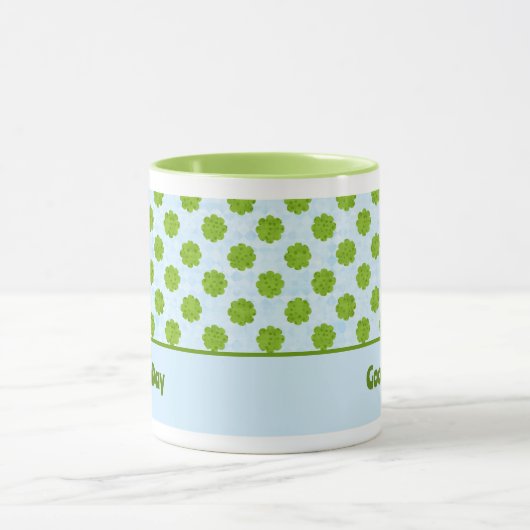 Pattern grünes Leaf Clover Coffee Tasse (Zentrum)