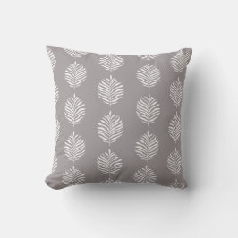 Pattern Gull Grau, Palm Leaf Kissen