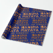 Pattern Hakuna Matata, keine Sorge in Swahili Geschenkpapier (Ungerollt)
