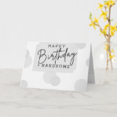 Pattern Happy Birthday Handsome Gray Birthday Karte (Gelbe Blume)