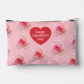 Pattern Happy Valentine`s Day 2023 Background Zubehörtasche (Rückseite)