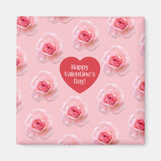 Pattern Happy Valentine`s Day 2023 Hintergrund Magnet (Vorne)