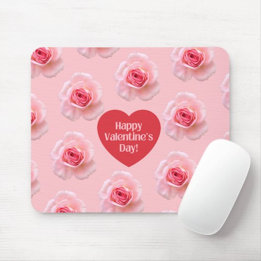 Pattern Happy Valentine`s Day 2023 Hintergrund Mousepad (Mit Mouse)