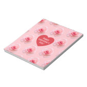 Pattern Happy Valentine`s Day 2023 Hintergrund Notizblock (Rotiert)