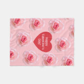 Pattern Happy Valentine`s Day 2024 Hintergrund Fleecedecke (Vorderseite (Horizontal))