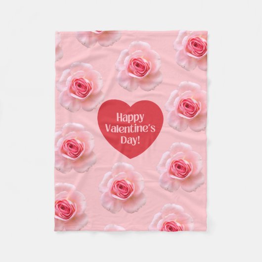 Pattern Happy Valentine`s Day 2024 Hintergrund Fleecedecke (Vorderseite)
