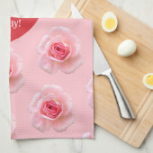 Pattern Happy Valentine`s Day 2024 Hintergrund Geschirrtuch (Viertel Falte)