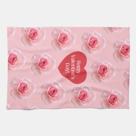 Pattern Happy Valentine`s Day 2024 Hintergrund Geschirrtuch (Horizontal)