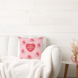 Pattern Happy Valentine`s Day 2024 Hintergrund Kissen