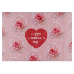 Pattern Happy Valentine`s Day 2024 Hintergrund Schneidebrett