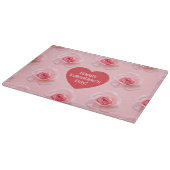 Pattern Happy Valentine`s Day 2024 Hintergrund Schneidebrett (Ecke)